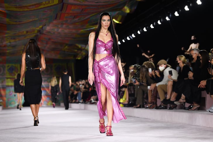Dua Lipa Made Her Runway Debut For Versace Popsugar Fashion Photo