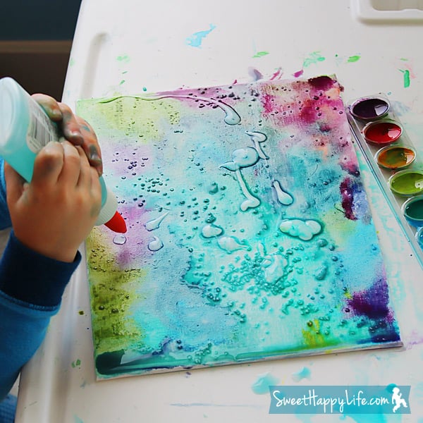 Watercolors, Glue, and Salt Canvas Art 250 Easy, Fun Ways to Get