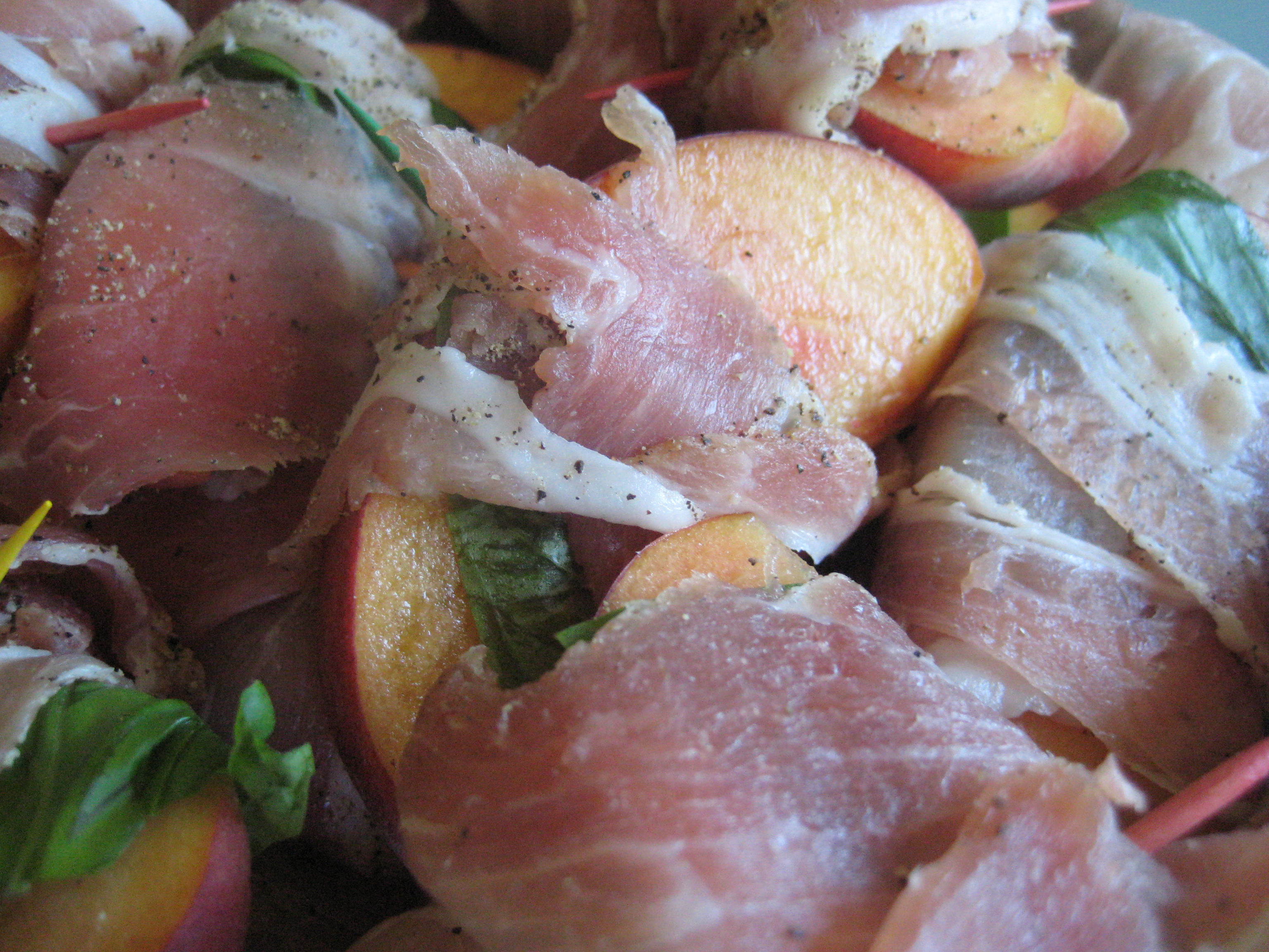 Perfect Summer Appetizer PancettaWrapped Peaches POPSUGAR Food