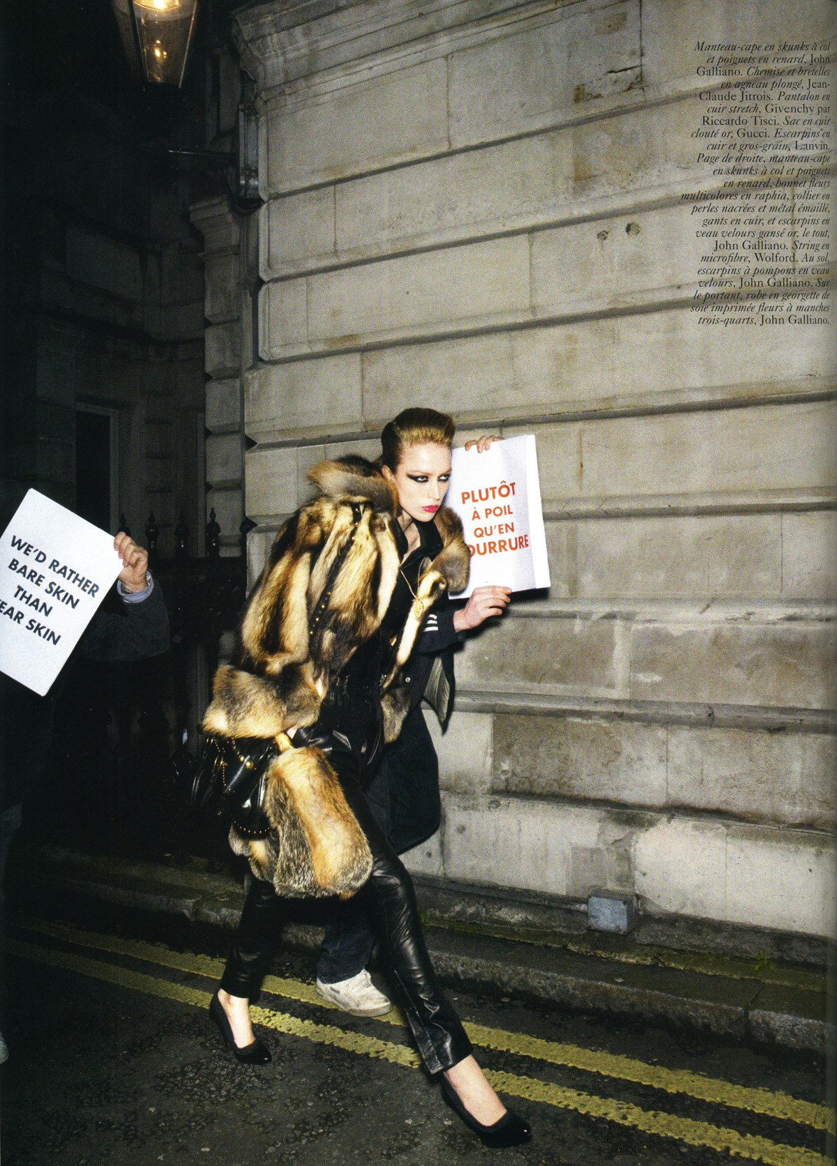Carine roitfeld pelts peta in august vogue Carine roitfeld pelts peta in august vogue