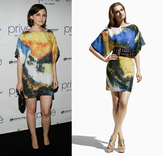 Ginnifer Goodwin Parties in Las Vegas in an Artsy Matthew Williamson For H&M Dress Ginnifer Goodwin Parties in Las Vegas in an Artsy Matthew Williamson For H&M Dress