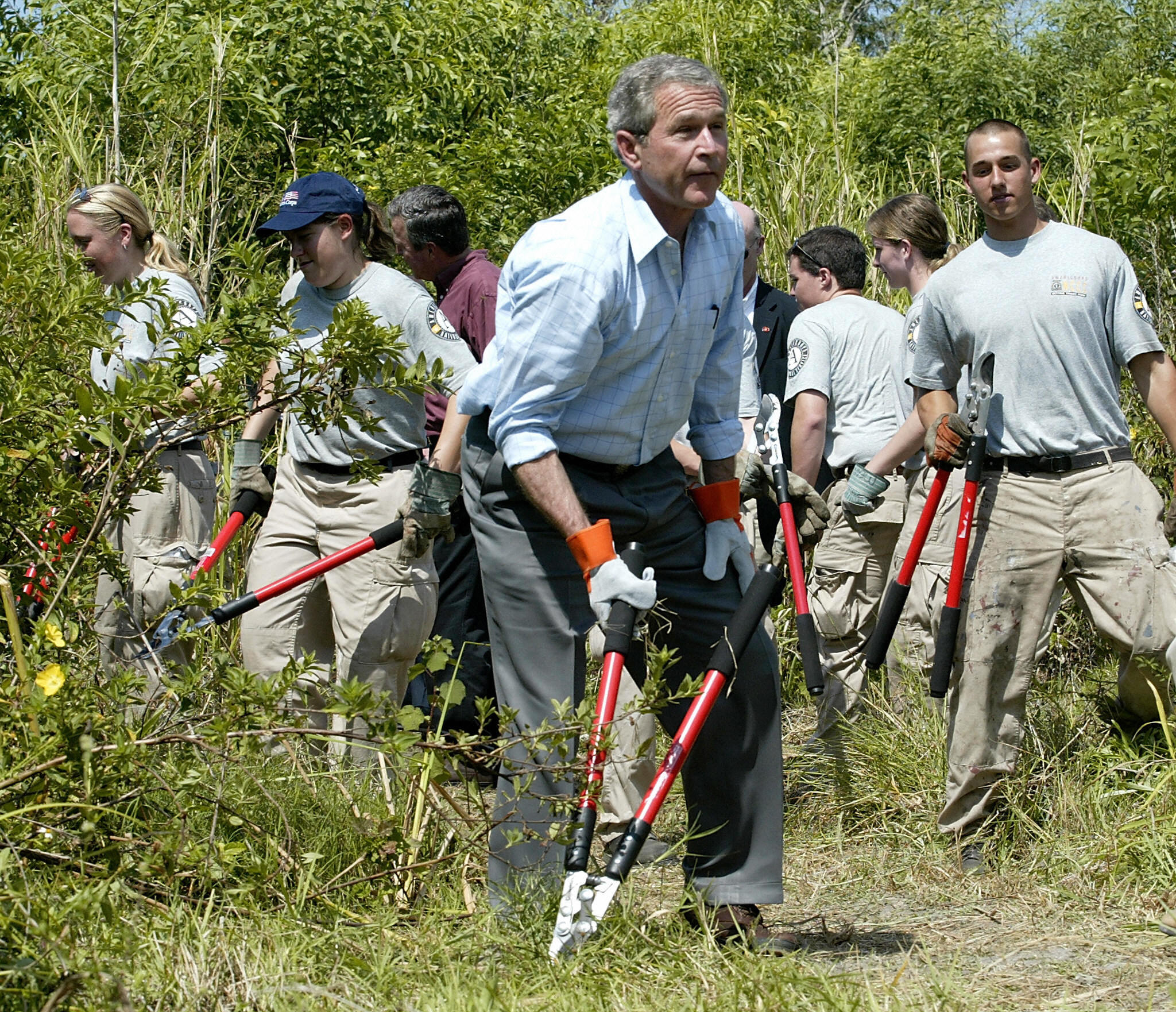 George W Bush Clearing Brush Sarkozy Collects Stamps 10 All
