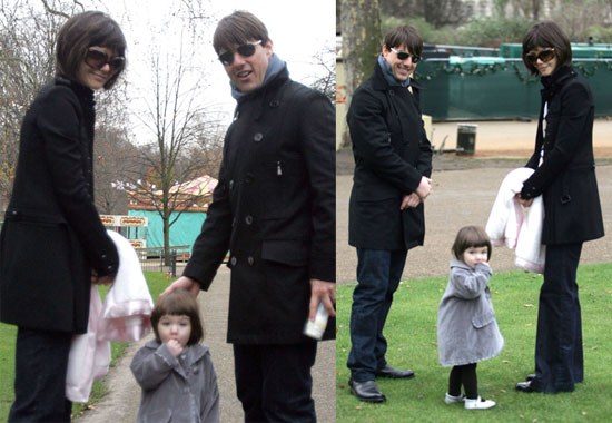 Tom, Katie and Fashion Plate Suri Hit London Tom, Katie and Fashion Plate Suri Hit London
