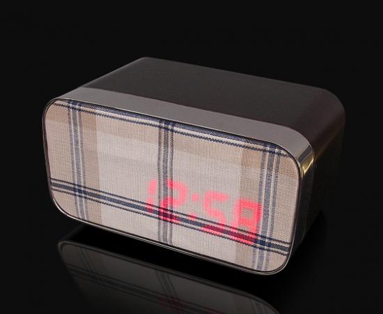 Alarm Clock With Changeable Fabric Front - Genius! Alarm Clock With Changeable Fabric Front - Genius!
