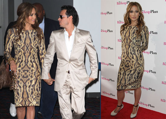 jennifer lopez animal print dress