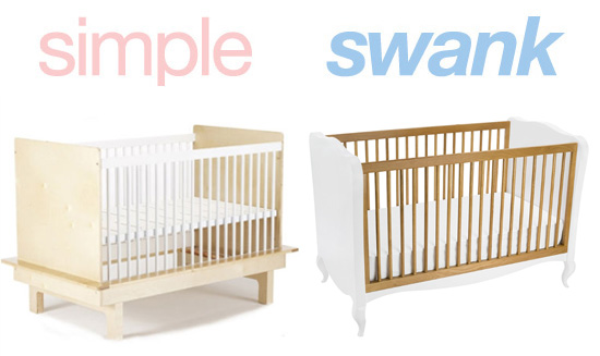 simple wood crib