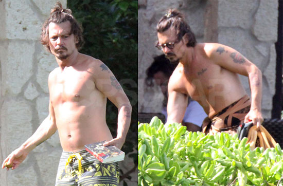 Pictures of Johnny Depp Shirtless in Hawaii | POPSUGAR Celebrity