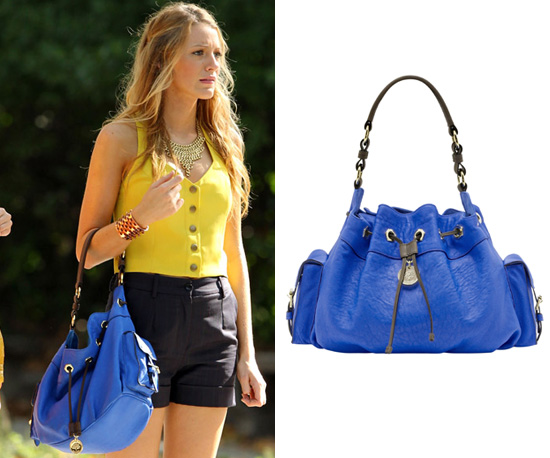 Photos of Blake Lively on the Set of Gossip Girl with a Bright Blue ...