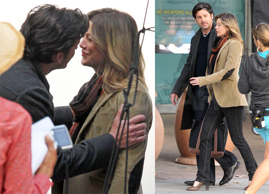 Pictures of Patrick Dempsey and Ellen Pompeo on the Set of ...