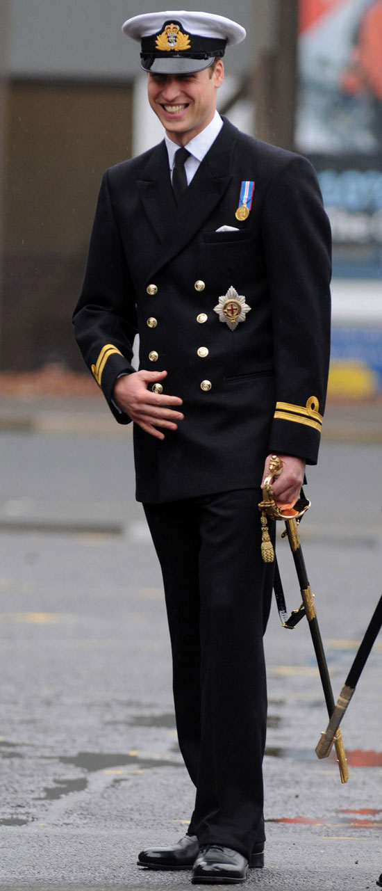 Pictures of Prince William in Uniform at Submarine Presentation in