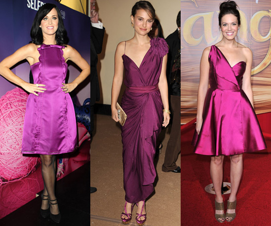 purple dress red carpet