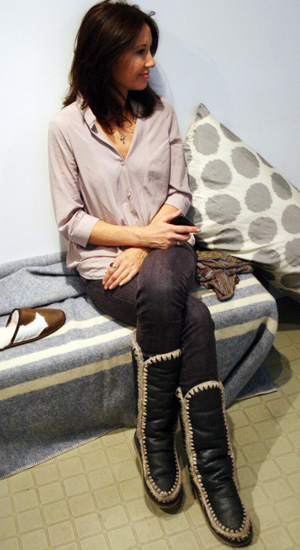 Mou boots designer Shelley Tichborne 