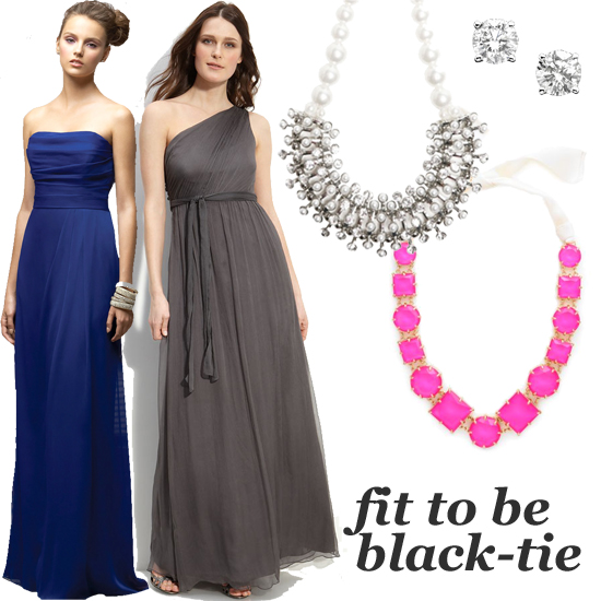 best dresses for black tie wedding