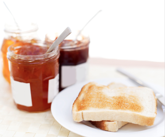 Calories In Toast Toppings Like Jam Honey And Peanut Butter Popsugar Fitness