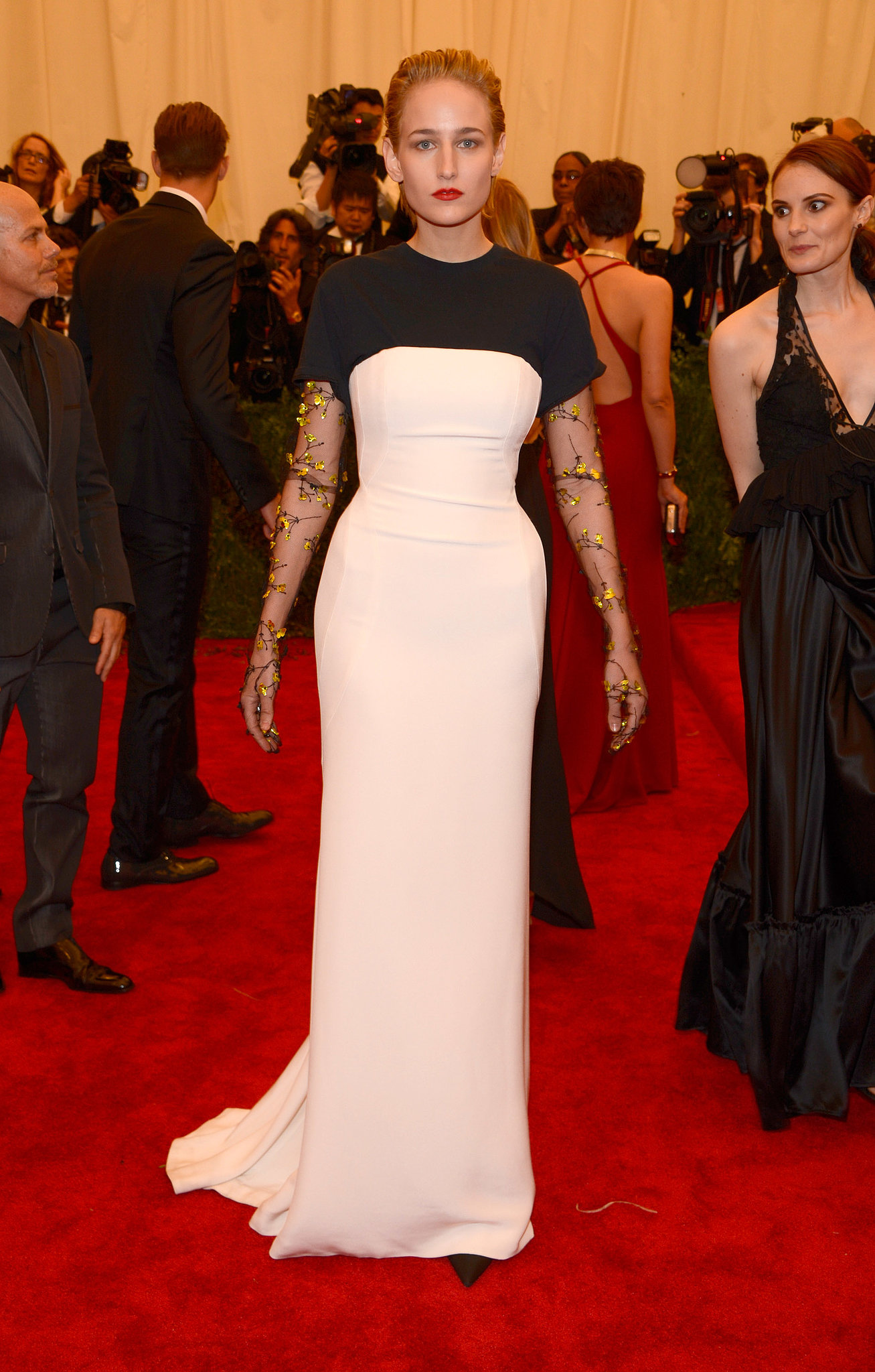 Leelee Sobieski's black-and-white Christian Dior gown at the Met Gala ...