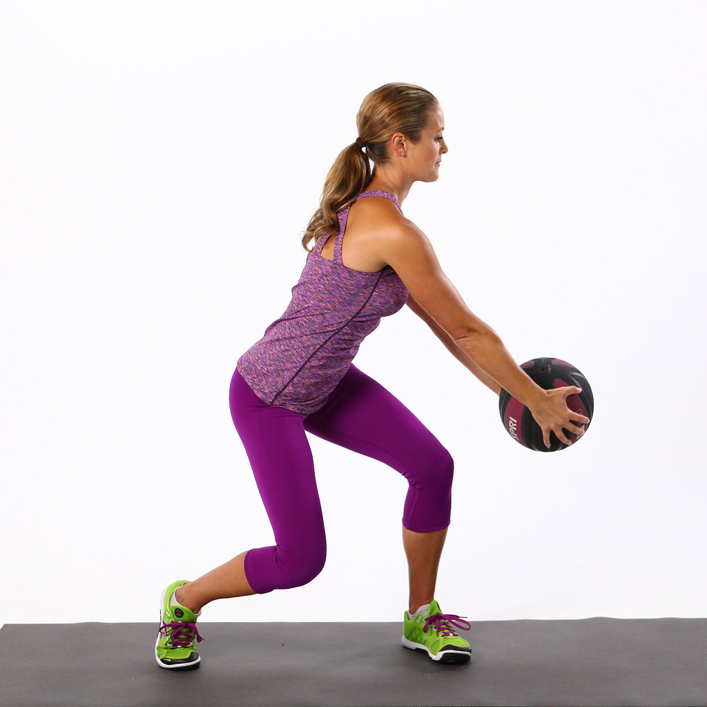 Standing Wood Chop With Med Ball | POPSUGAR Fitness