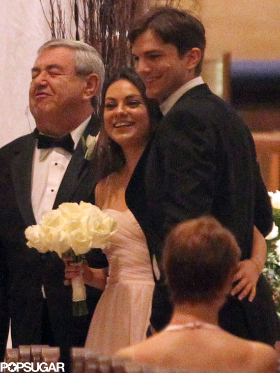 Mila Kunis and Ashton Kutcher at Family Wedding | POPSUGAR ...