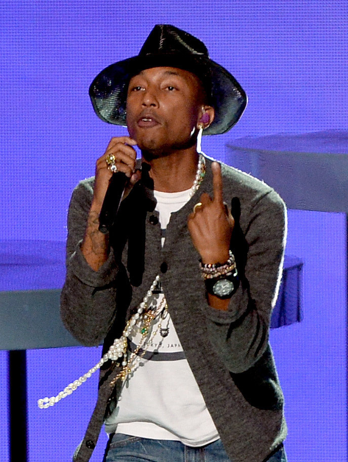 Pharrell Williams in Chanel Sweatshirt | POPSUGAR Fashion