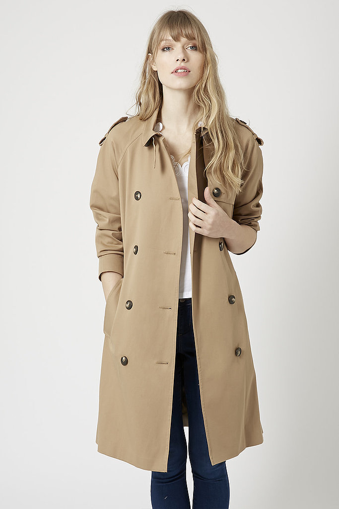 Topshop Women's Cotton Trench Coat Camel | Dig Out the Most Stylish ...