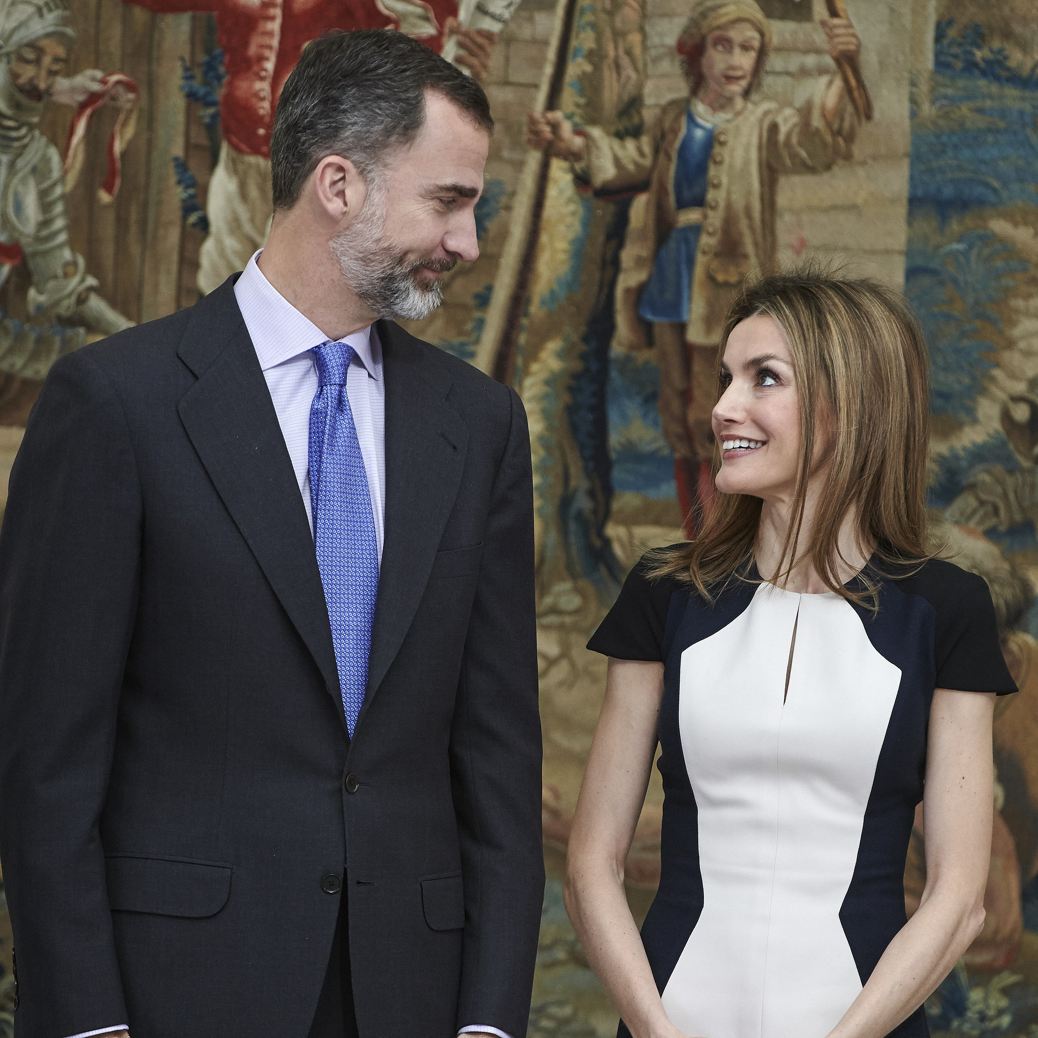 King Felipe VI and Queen Letizia shared the look of love at the | The ...
