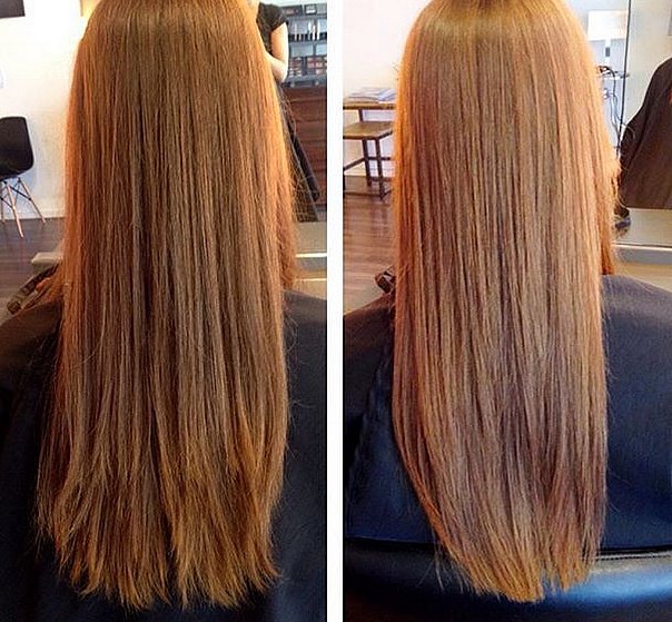 Филировка кончиков на средние волосы до и после фото