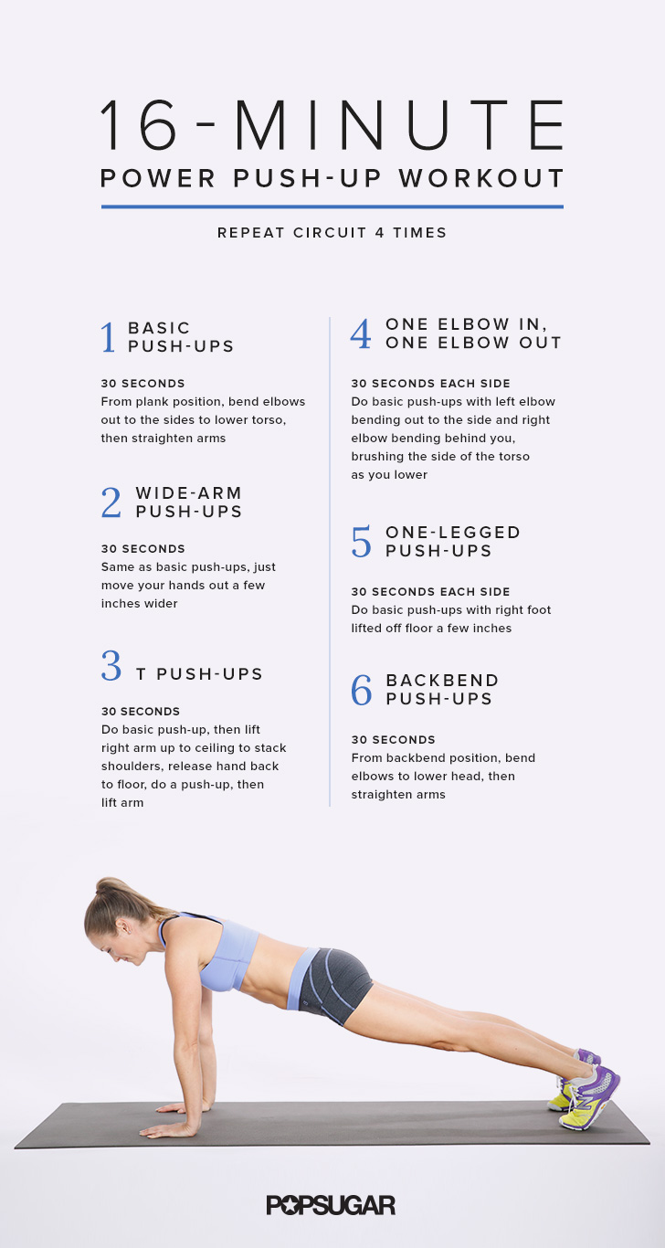 Push-Up Circuit Workout Poster | POPSUGAR Fitness