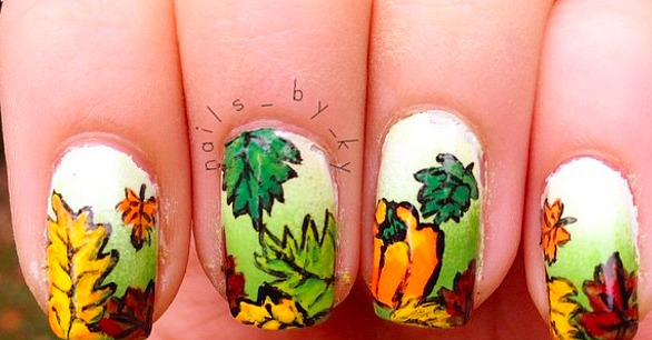 Pumpkin Nail Art Ideas | POPSUGAR Beauty