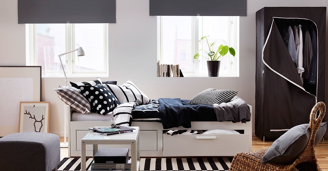 Brimnes Daybed With Drawers ($280) | Gorgeous Ikea Bedroom Ideas That ...