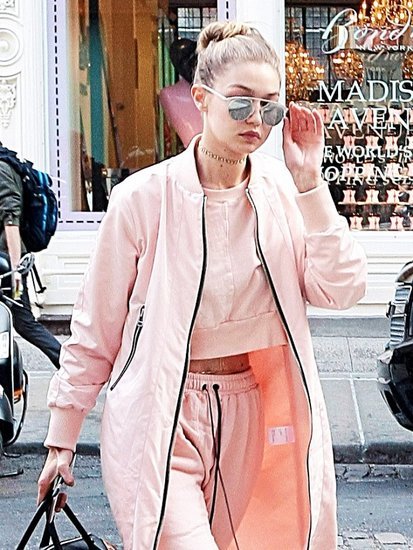 Gigi Hadid Wearing a White Coat Street Style | POPSUGAR Fashion