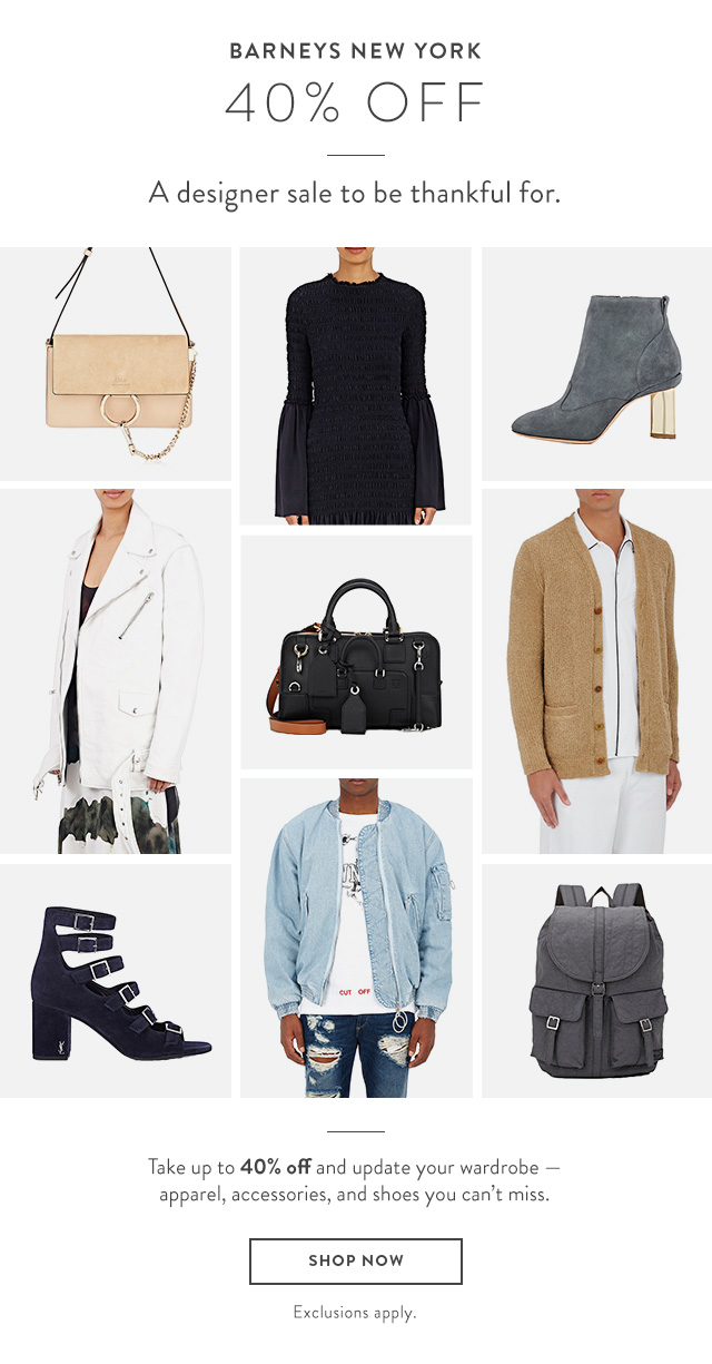 Up to 40% off at Barneys