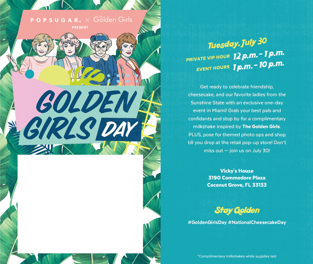 Golden Girls day influencer hour event