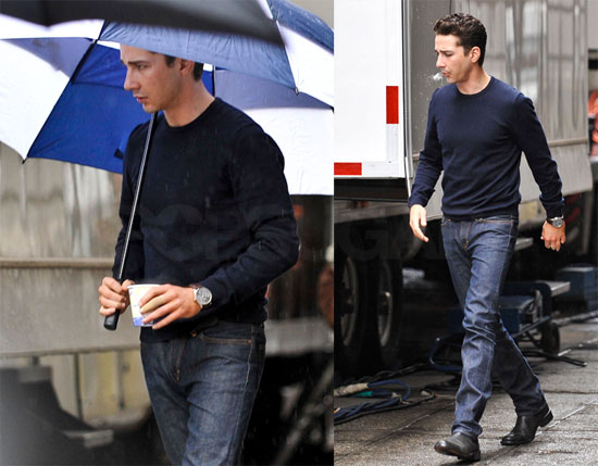 Photos Of Shia Labeouf On The Wall Street 2 Set In Nyc 2009 10 16