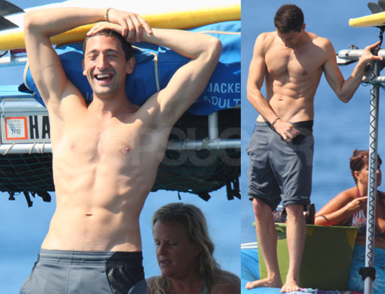 Shirtless Adrien Brody And His Six Pack In Hawaii Popsugar Celebrity