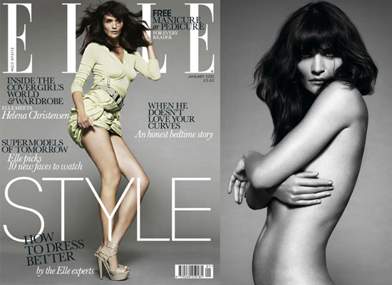 Photos Of Topless Helena Christensen In British Elle Magazine