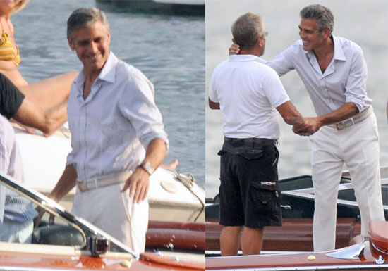 Photos Of George Clooney In Lake Como, Suing Paparazzi For Climbing His 