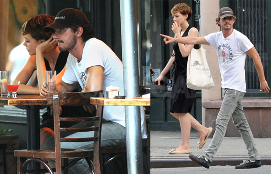 Photos Of Shia Labeouf Carey Mulligan At Lunch Wall Street 2 Costars Reportedly Spotted Kissing Popsugar Celebrity