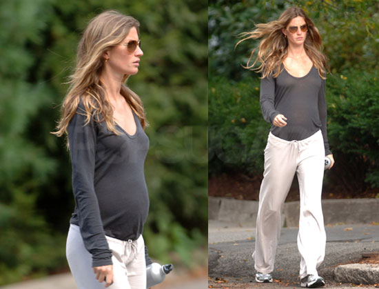Photos of Pregnant Gisele Bundchen Walking in NYC 2009-09-24 10:29:45 ...