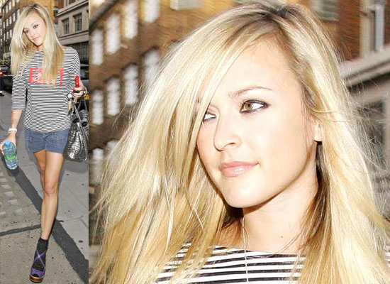 Photos Of Fearne Cotton Outside Radio One In Stripy Top And Short