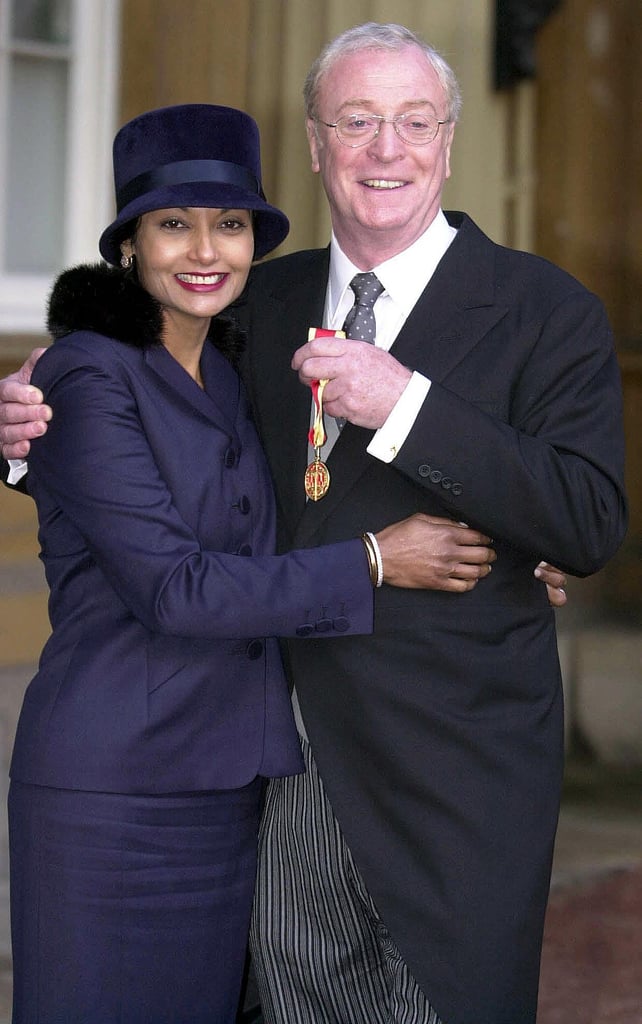 Michael Caine and his wife, Shakira, in London on the day in 2000 when he was knighted by Queen Elizabeth.