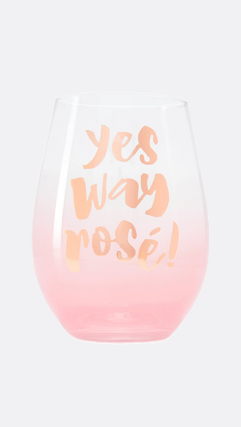 Slant Collections Yes Way Rose Wine Glass