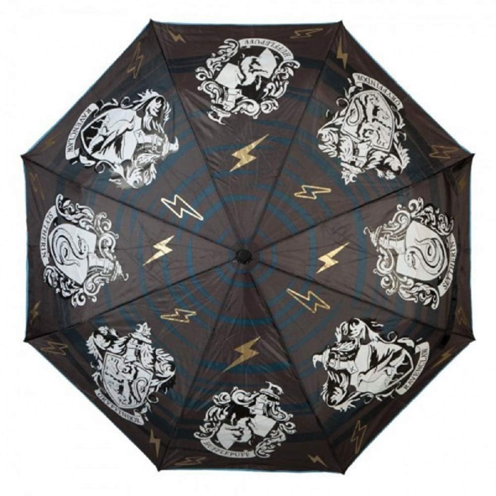 Harry Potter House Crests Liquid Reactive Color-Changing Compact Umbrella