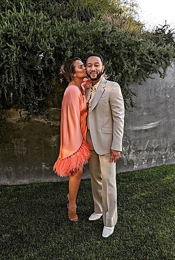 Chrissy Teigen's Silk Dress on Father's Day With John Legend