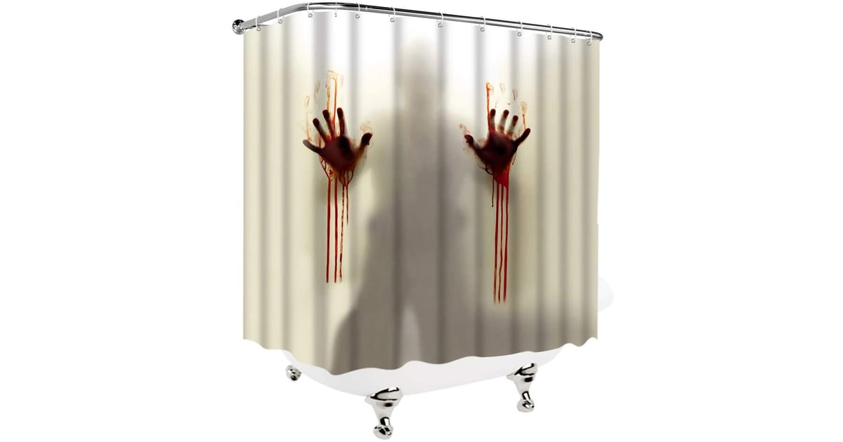 Horror Bloody Hands Shower Curtain | Halloween Bathroom ...