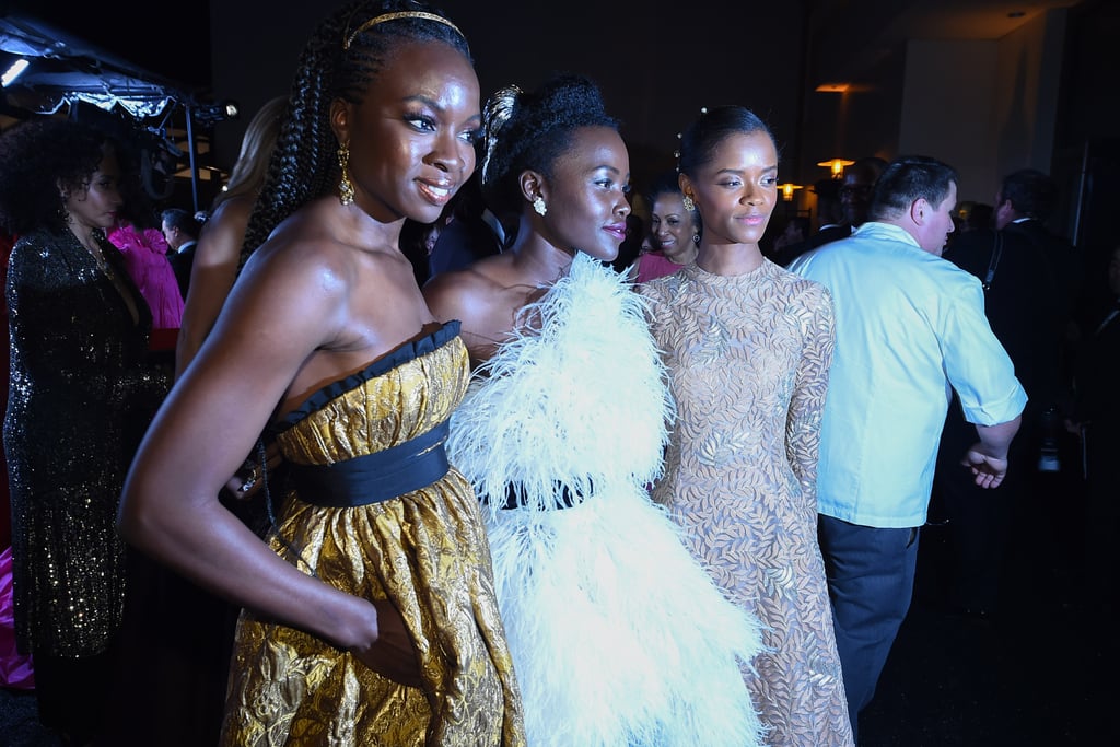 Pictured: Danai Gurira, Lupita Nyong'o and Letitia Wright