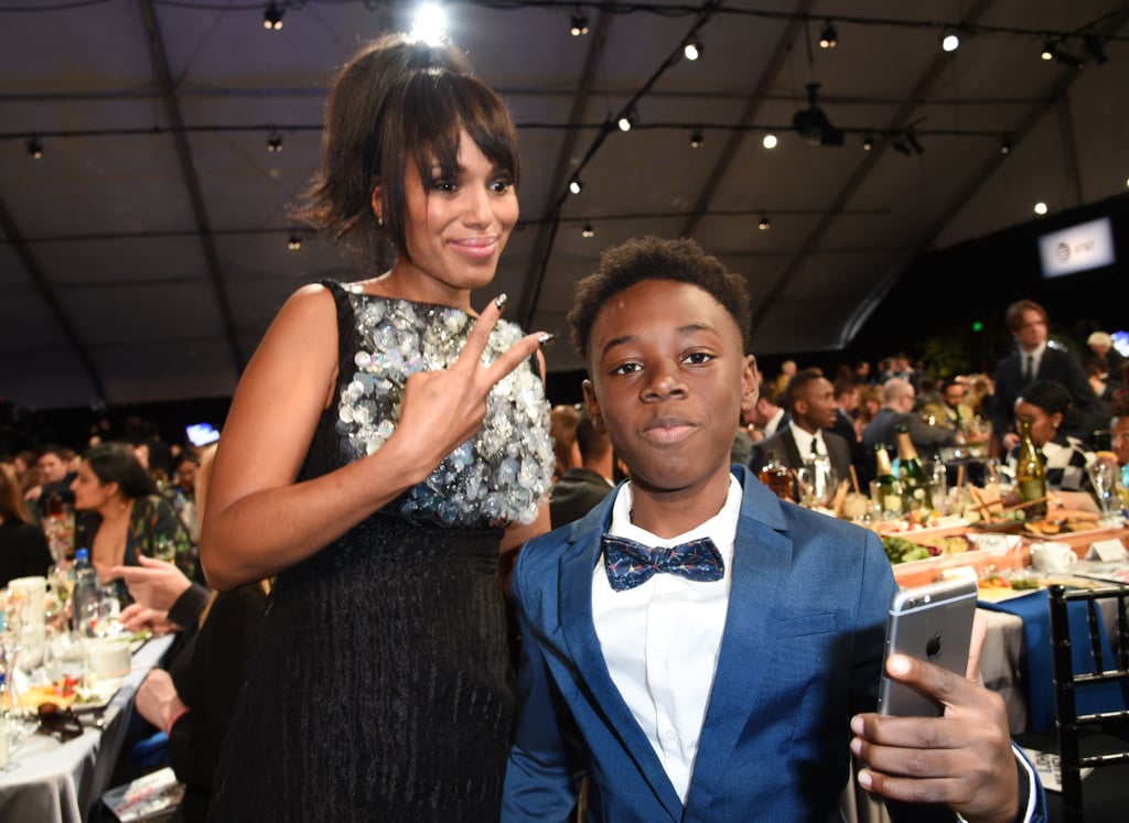 Pictured: Kerry Washington and Alex R. Hibbert