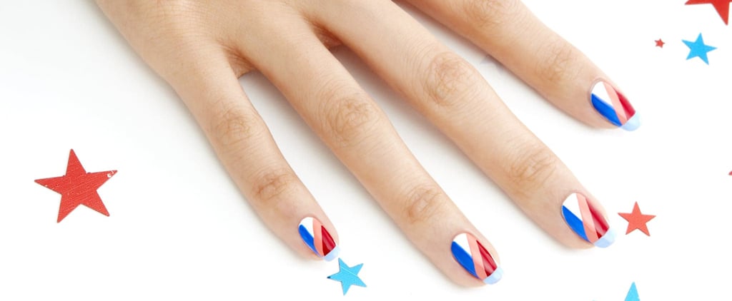 July 4 Stripes Nail Art