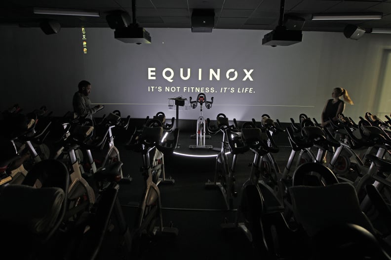 The view of the large studio cycling room at the new New York-based Equinox at River Oaks District, 4444 Westheimer Road, fitness club has opened its first Houston location, Tuesday, Dec. 8, 2015, in Houston.  Equinox is considered to be a leader in the f