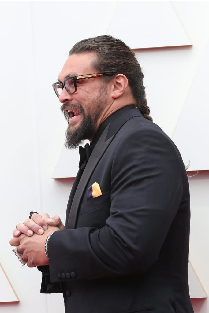 Jason Momoa's French Braid at the Oscars 2022