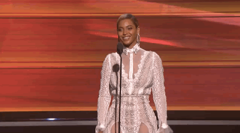 Queen Bey appeared on stage looking like an ethereal lace doily.