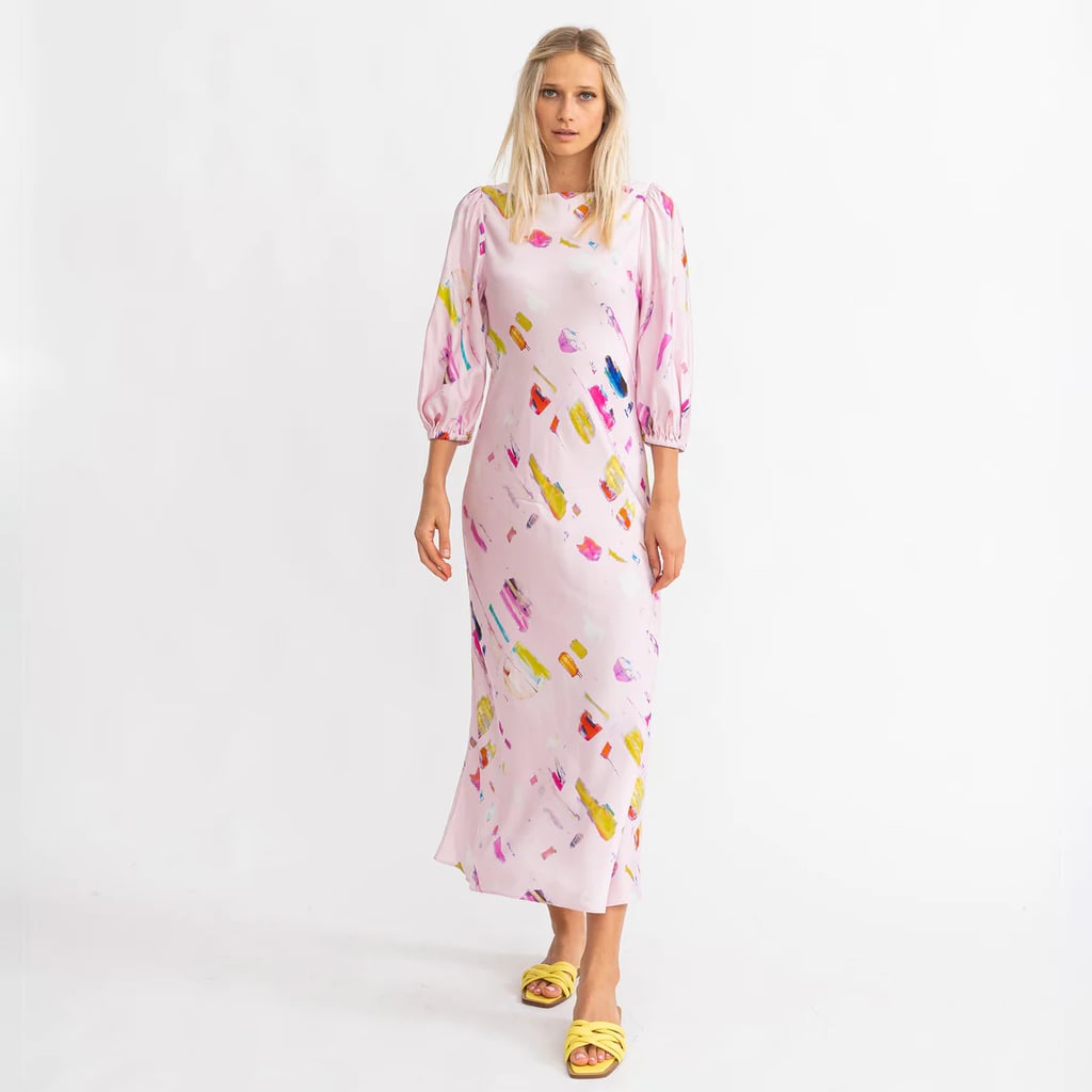 Multicolor-Printed丝绸连衣裙
